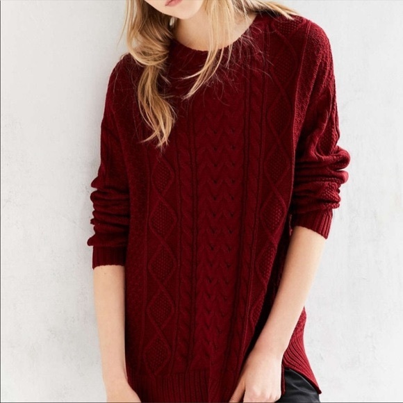 BDG-Red Oversized Sweater - Picture 4 of 4